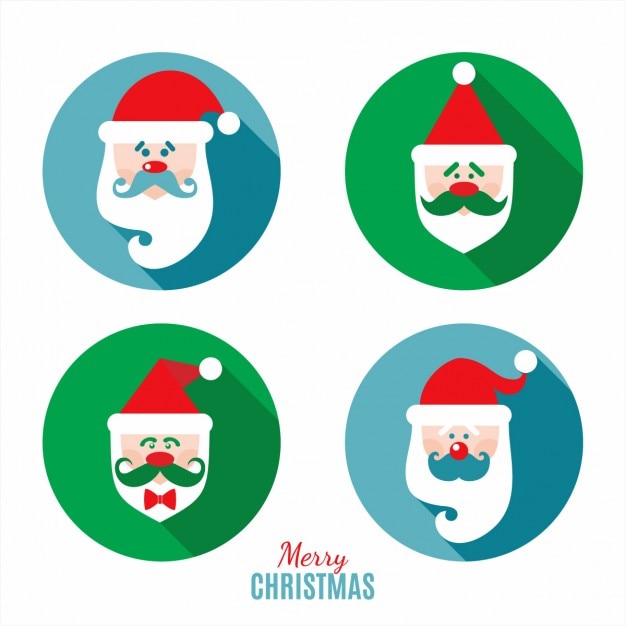 Vector gratuito iconos santa claus