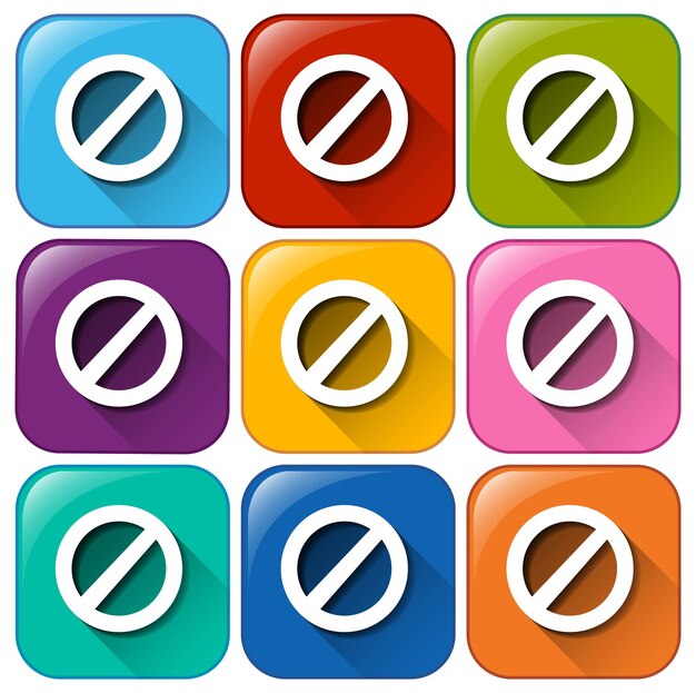 Iconos con señales de alto