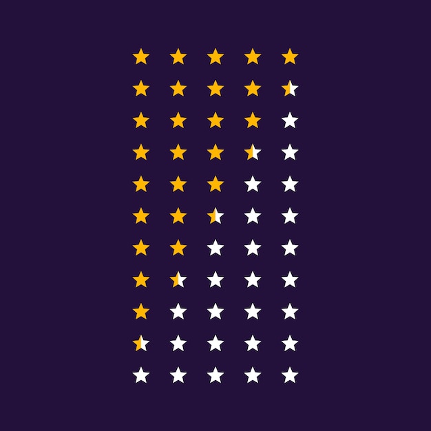iconos de símbolo de calificación de estrella de vector