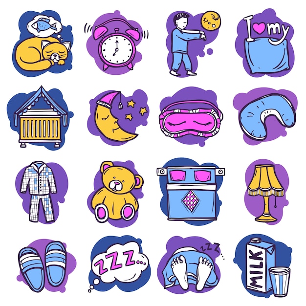 Iconos de tiempo de sueño