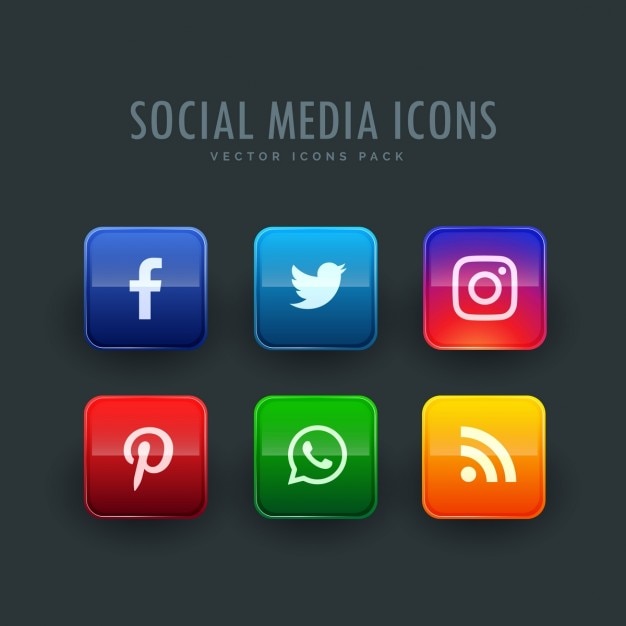 Iconos a todo color, redes sociales