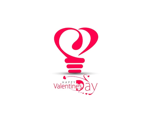 Idea Logo Día de San Valentín Diseño de corazón, ilustración vectorial.