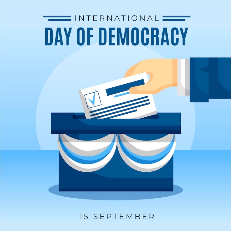Vector gratuito idea de voto del día internacional de la democracia