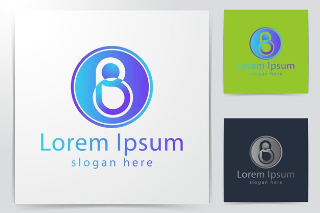 Ideas de logotipo de empresa de letra inicial b. Diseño de logotipo de inspiración. Ilustración de vector de plantilla. Aislado sobre fondo blanco