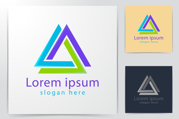 Ideas de logotipo de rectángulo. Diseño de logotipo de inspiración. Ilustración de vector de plantilla. Aislado sobre fondo blanco