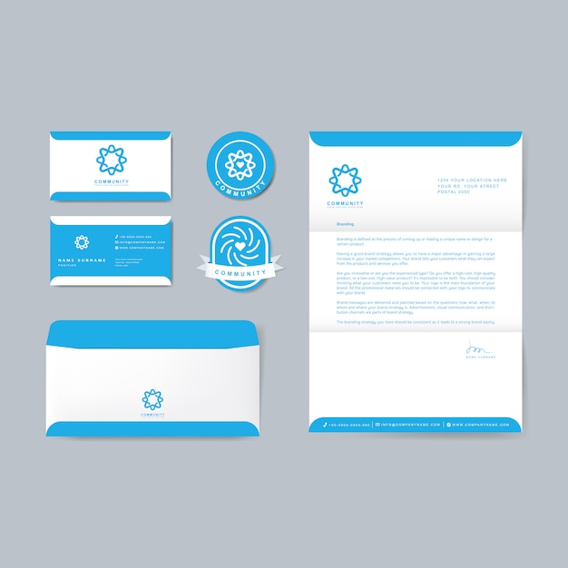 Vector gratuito identidad corporativa