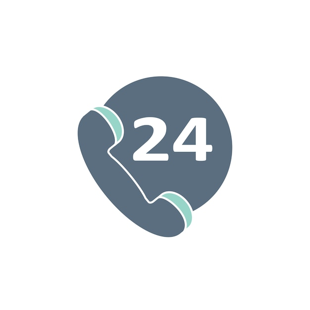 Ilustración de 24 horas de atención al cliente