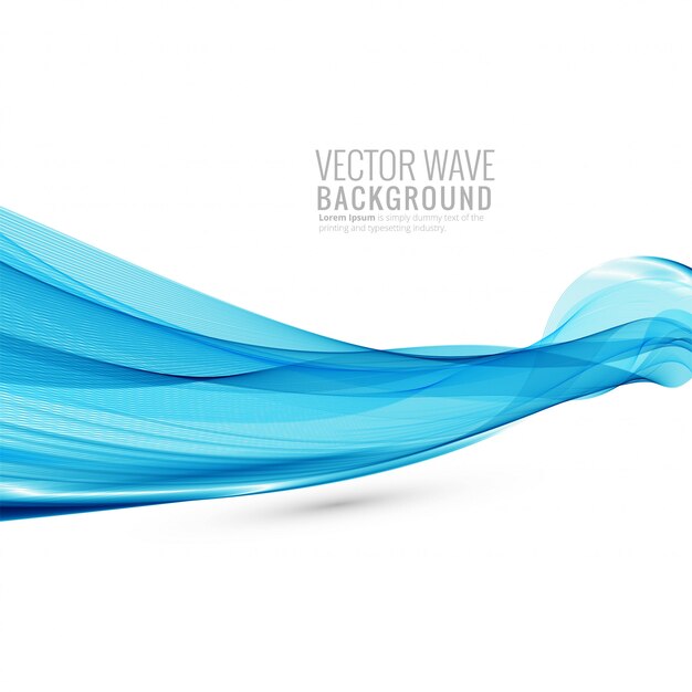 Ilustración abstracta elegante onda azul