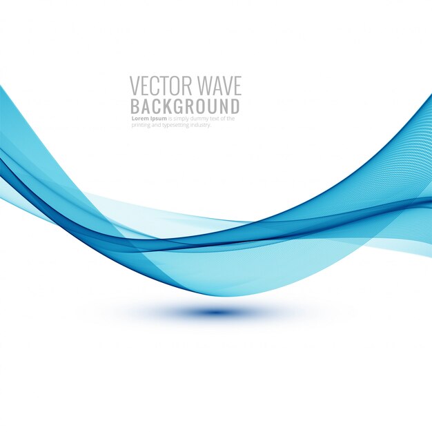 Ilustración abstracta elegante onda azul