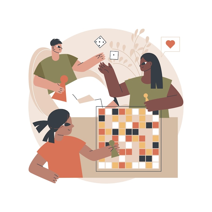 Vector gratuito ilustración abstracta de juegos de mesa