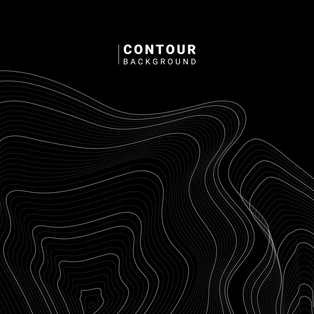 Ilustración abstracta monocromática línea de contorno