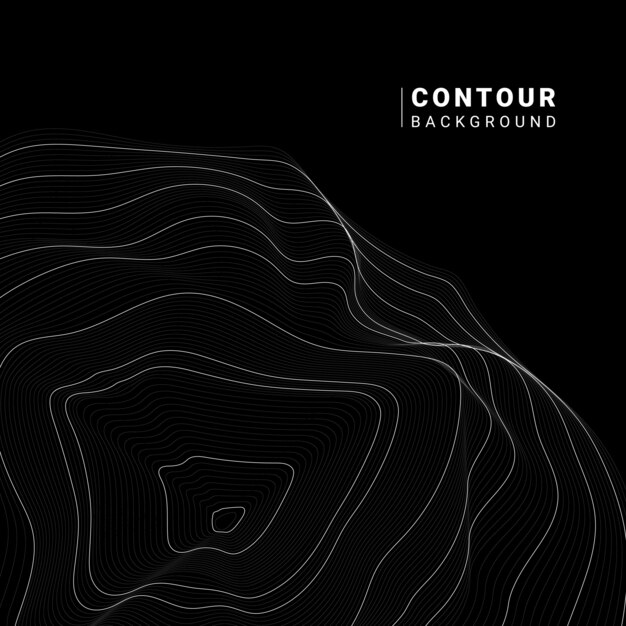 Ilustración abstracta monocromática línea de contorno