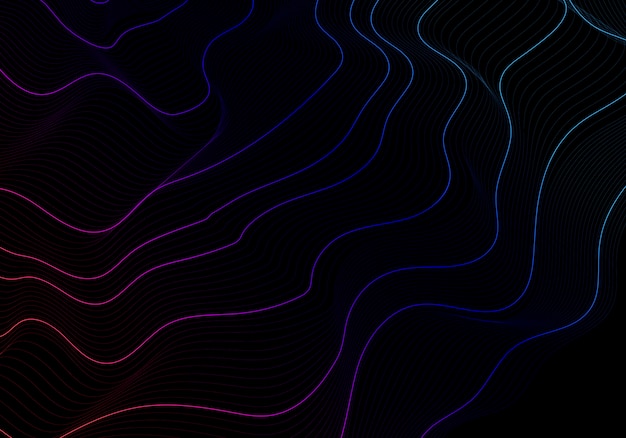 Ilustración abstracta monocromática línea de contorno