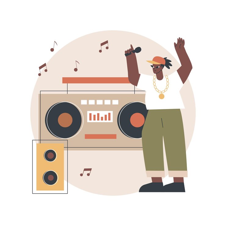 Vector gratuito ilustración abstracta de música hip-hop