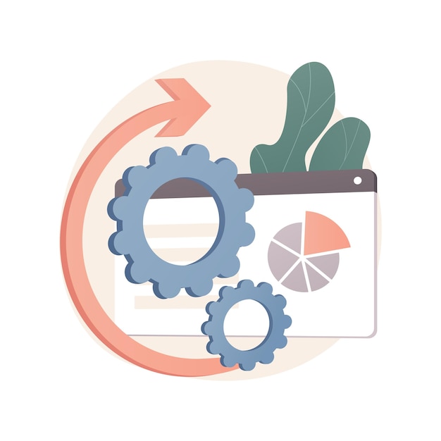 Ilustración abstracta de optimización de etiquetas alt en estilo plano