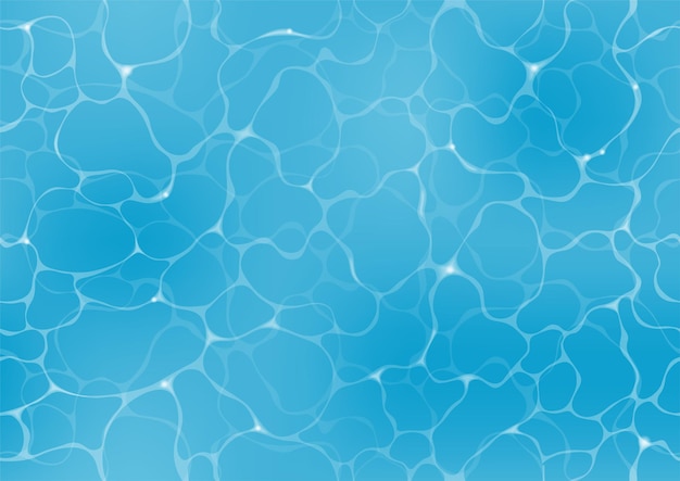 Ilustración abstracta de piscina ondulada sin costura vectorial. Horizontal y verticalmente repetible.