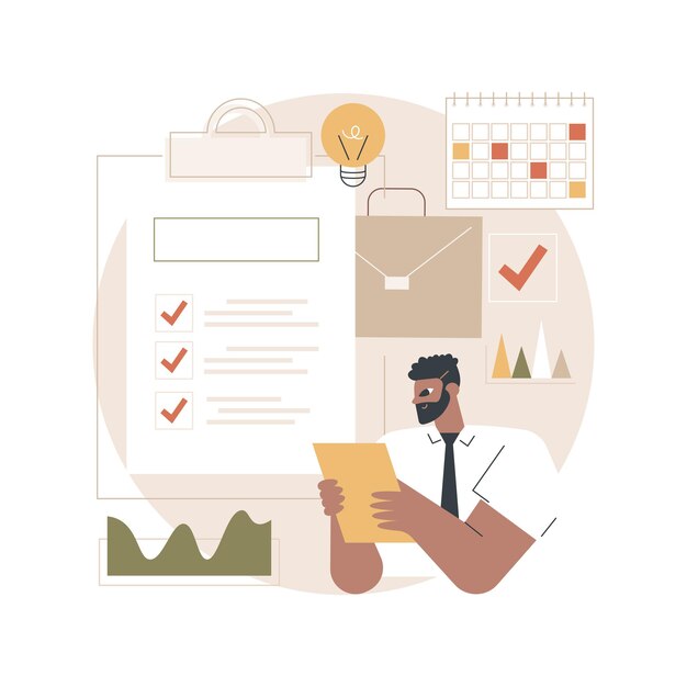 Ilustración abstracta de planificación de proyectos