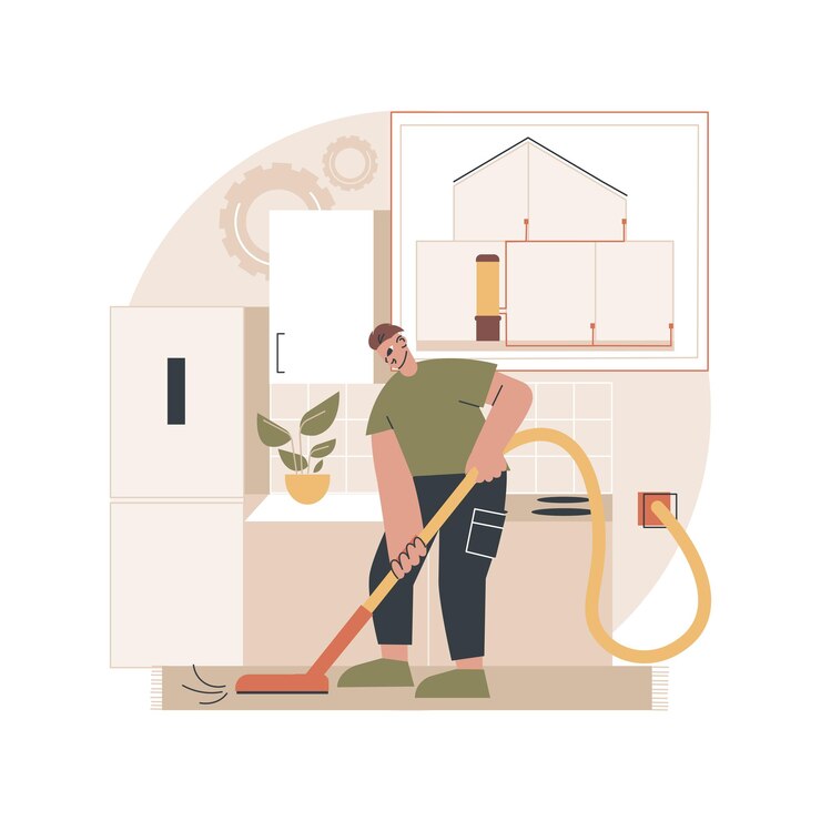 Vector gratuito ilustración abstracta del sistema de vacío central