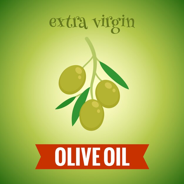 Ilustración de aceite de oliva virgen extra
