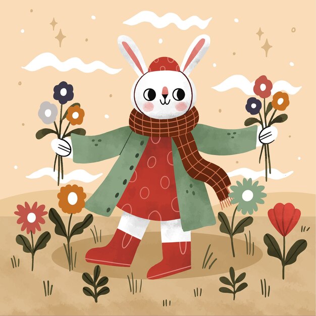Ilustración de acuarela en el campo de campo