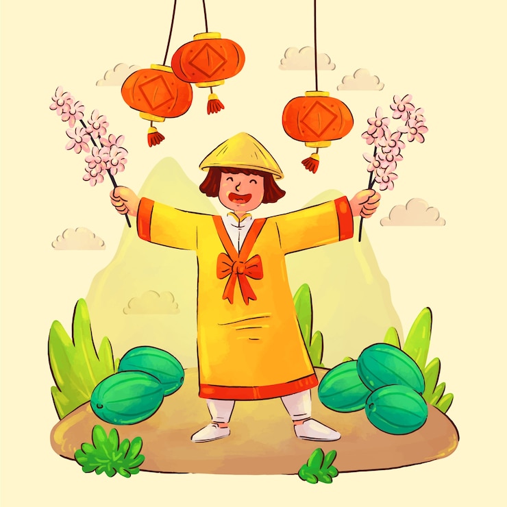 Vector gratuito ilustración en acuarela para la celebración del año nuevo