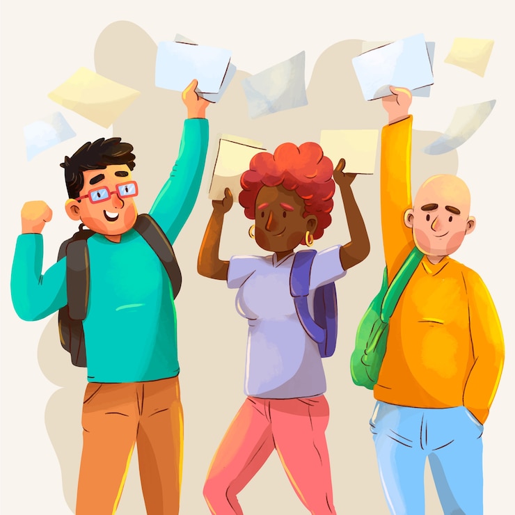 Vector gratuito ilustración de acuarela de fin de escuela