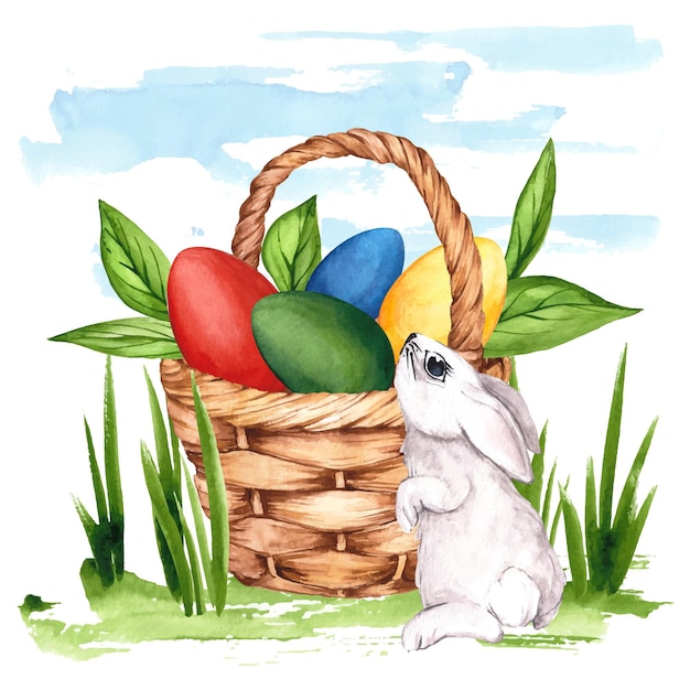 Vector gratuito ilustración acuarela de pascua