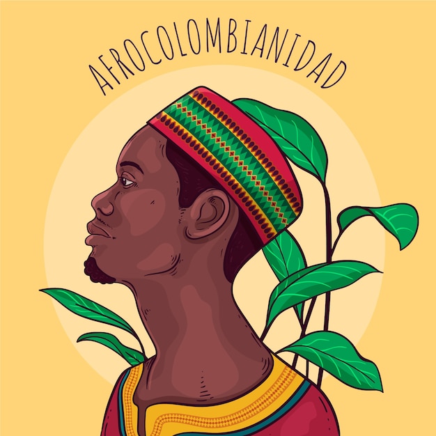 Vector gratuito ilustración de afrocolombianidad dibujada a mano