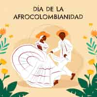 Vector gratuito ilustración de afrocolombianidad plana