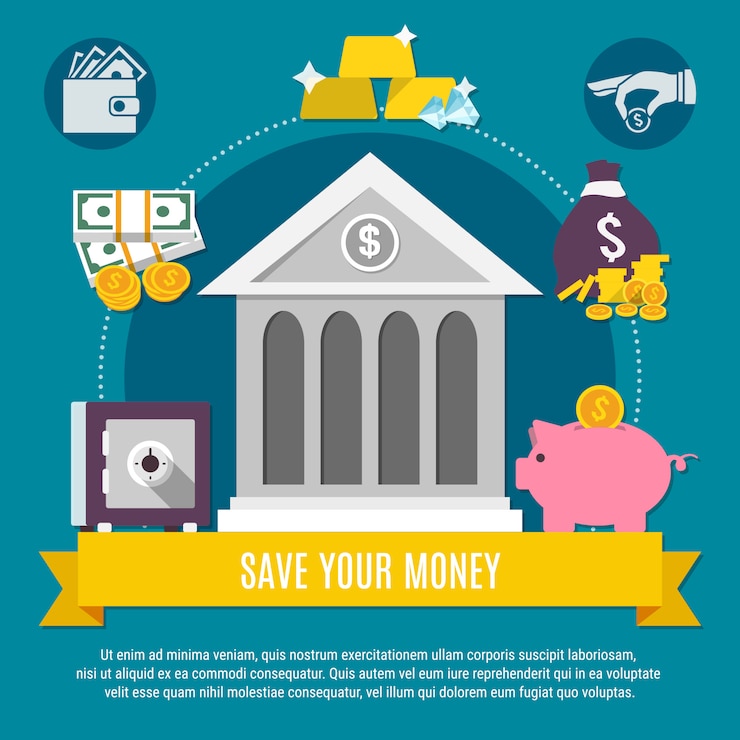 Vector gratuito ilustración de ahorro de dinero