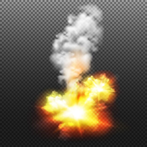 Ilustración aislada de explosión
