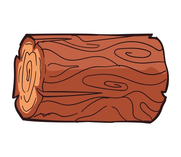 Ilustración aislada de la naturaleza de la madera de otoño