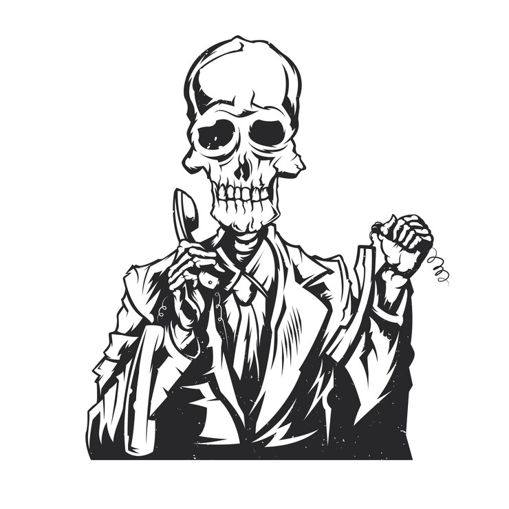 Vector gratuito ilustración aislada del operador del centro de llamadas muerto