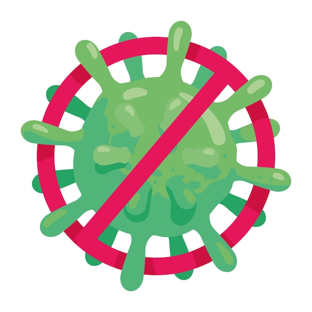 Vector gratuito ilustración aislada del símbolo del virus nipah