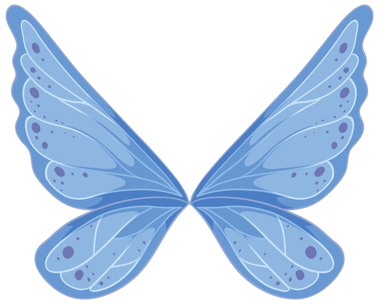 Vector gratuito ilustración de las alas de la mariposa azul