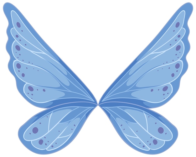 Ilustración de las alas de la mariposa azul