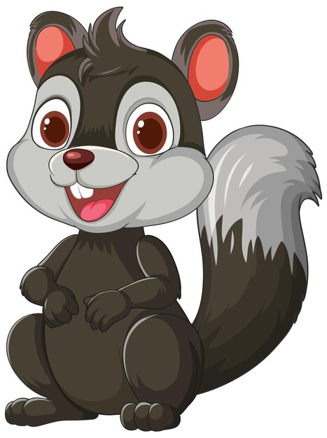 Ilustración alegre de la ardilla de dibujos animados