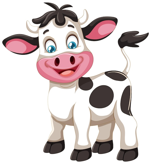 Ilustración alegre de las vacas de dibujos animados