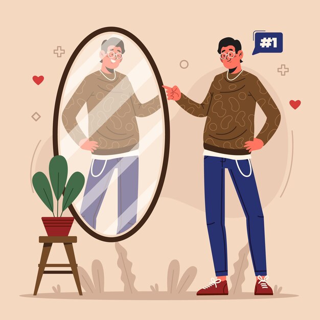 Ilustración de alta autoestima