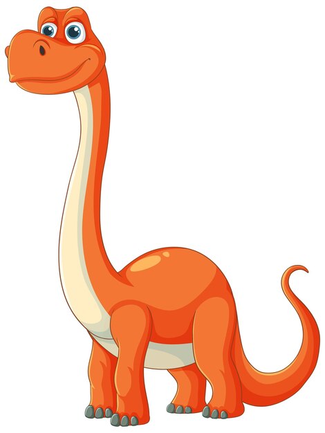Ilustración amistosa de dibujos animados de dinosaurios