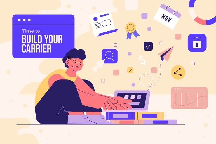 Vector gratuito ilustración de amortiguación de carrera de diseño plano