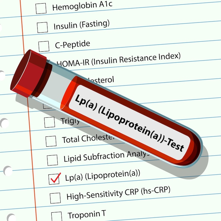Vector gratuito ilustración de un análisis de sangre de lipoproteínas
