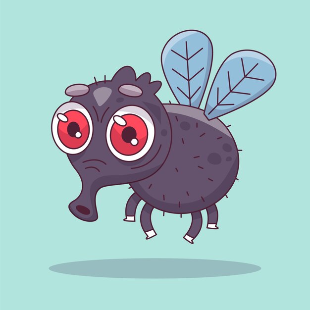 Ilustración de animales de dibujos animados dibujada a mano