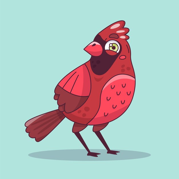 Ilustración de animales de dibujos animados dibujada a mano