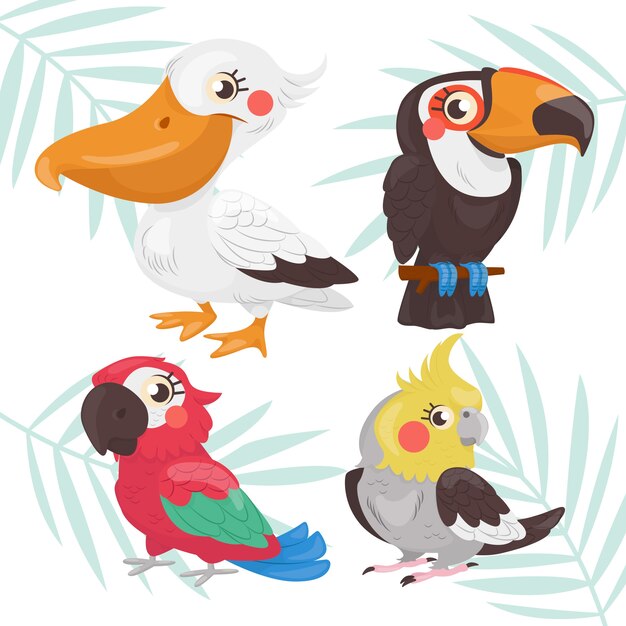 Ilustración de animales salvajes dibujados a mano