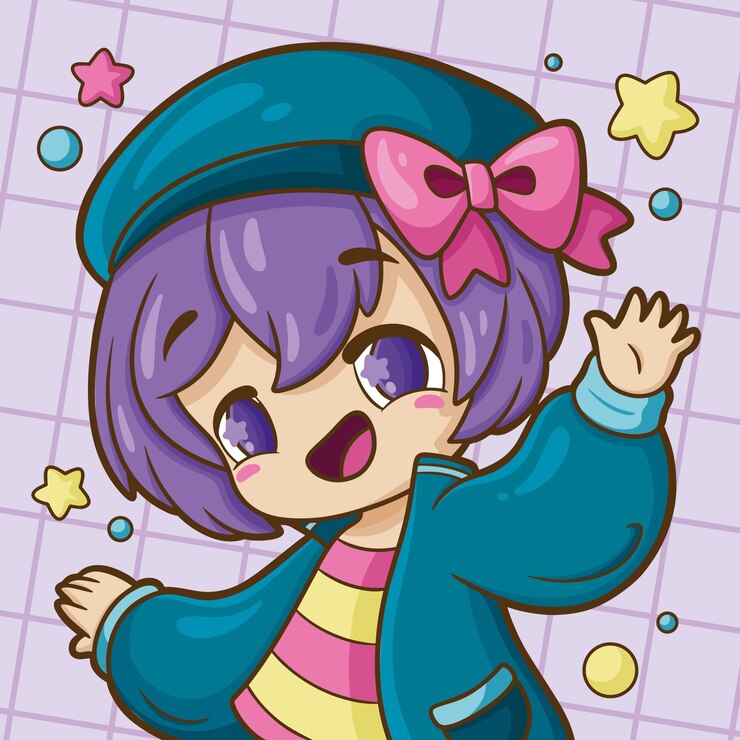 Vector gratuito ilustración de anime kawaii dibujado a mano