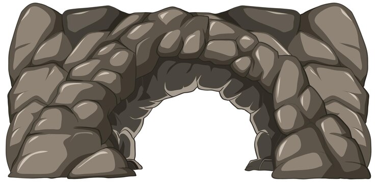 Vector gratuito ilustración de un antiguo arco de piedra