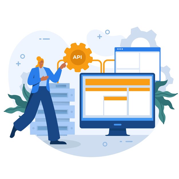 Ilustración de api de diseño plano dibujado a mano