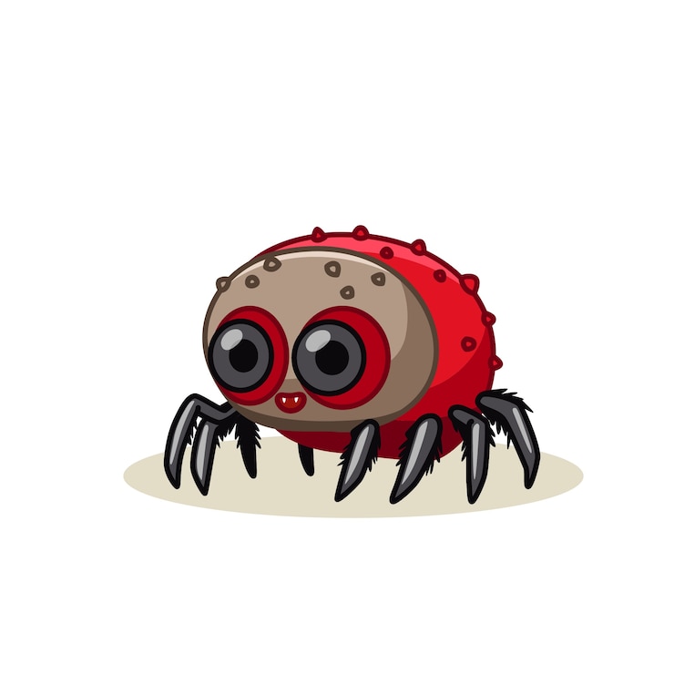 Vector gratuito ilustración de araña de dibujos animados dibujados a mano