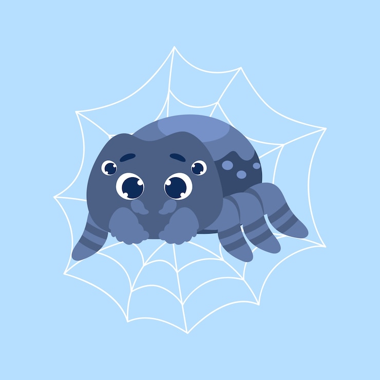 Vector gratuito ilustración de araña de dibujos animados dibujados a mano